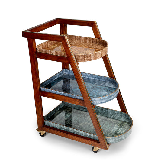 Arc Rustic Three Tier Trolley