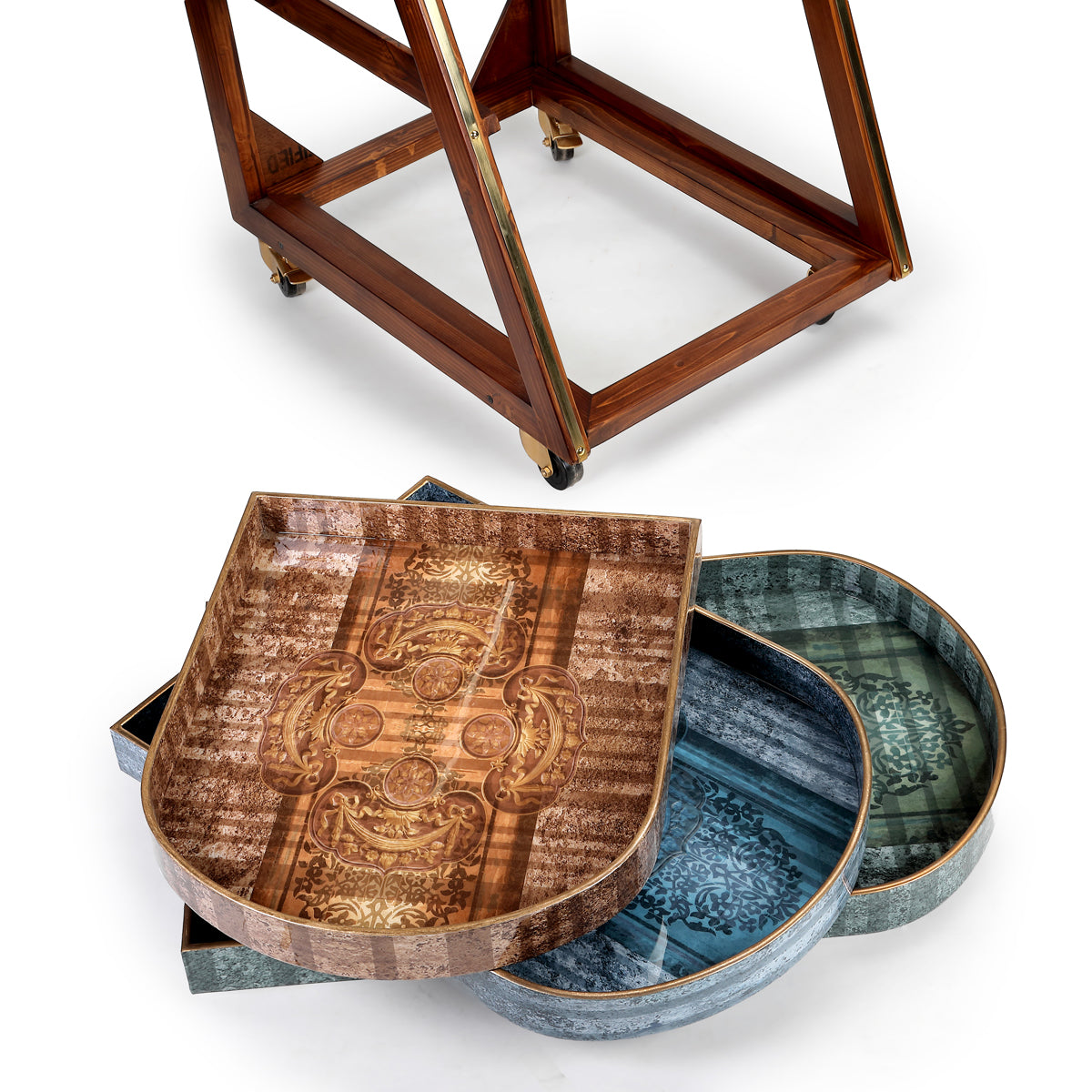 Arc Rustic Three Tier Trolley