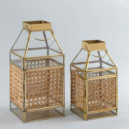 Gold Aurora Cane Lanterns - Artychoke