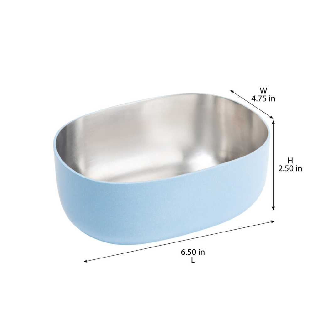 A steel Celestique blue Bowl: Powder Blue