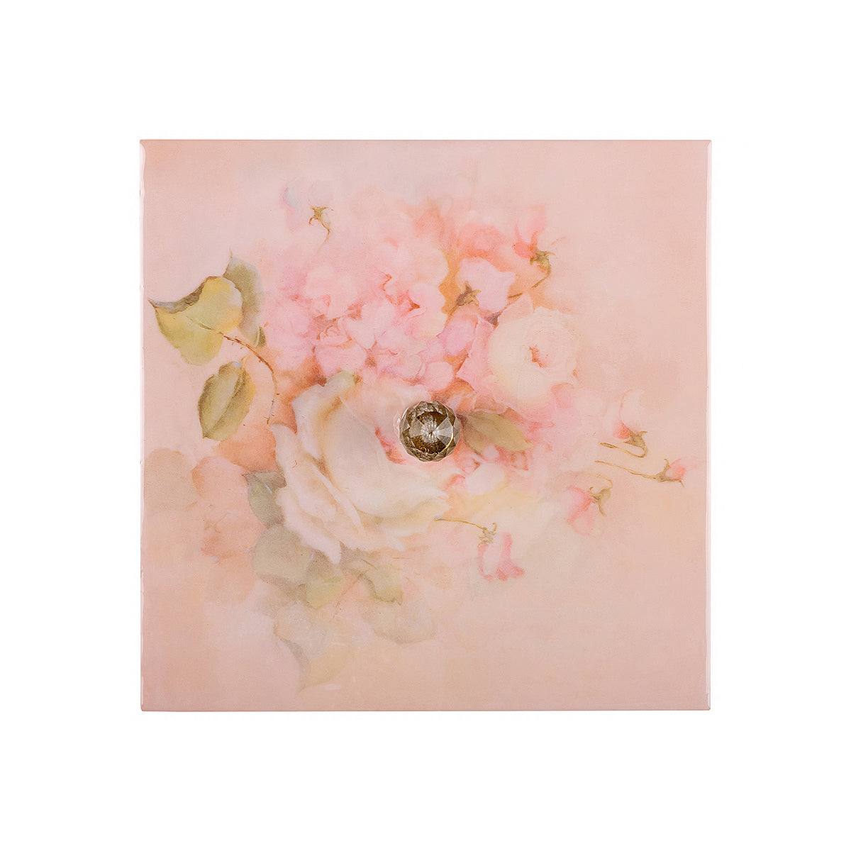 Top view soft pink Glossy Square Box