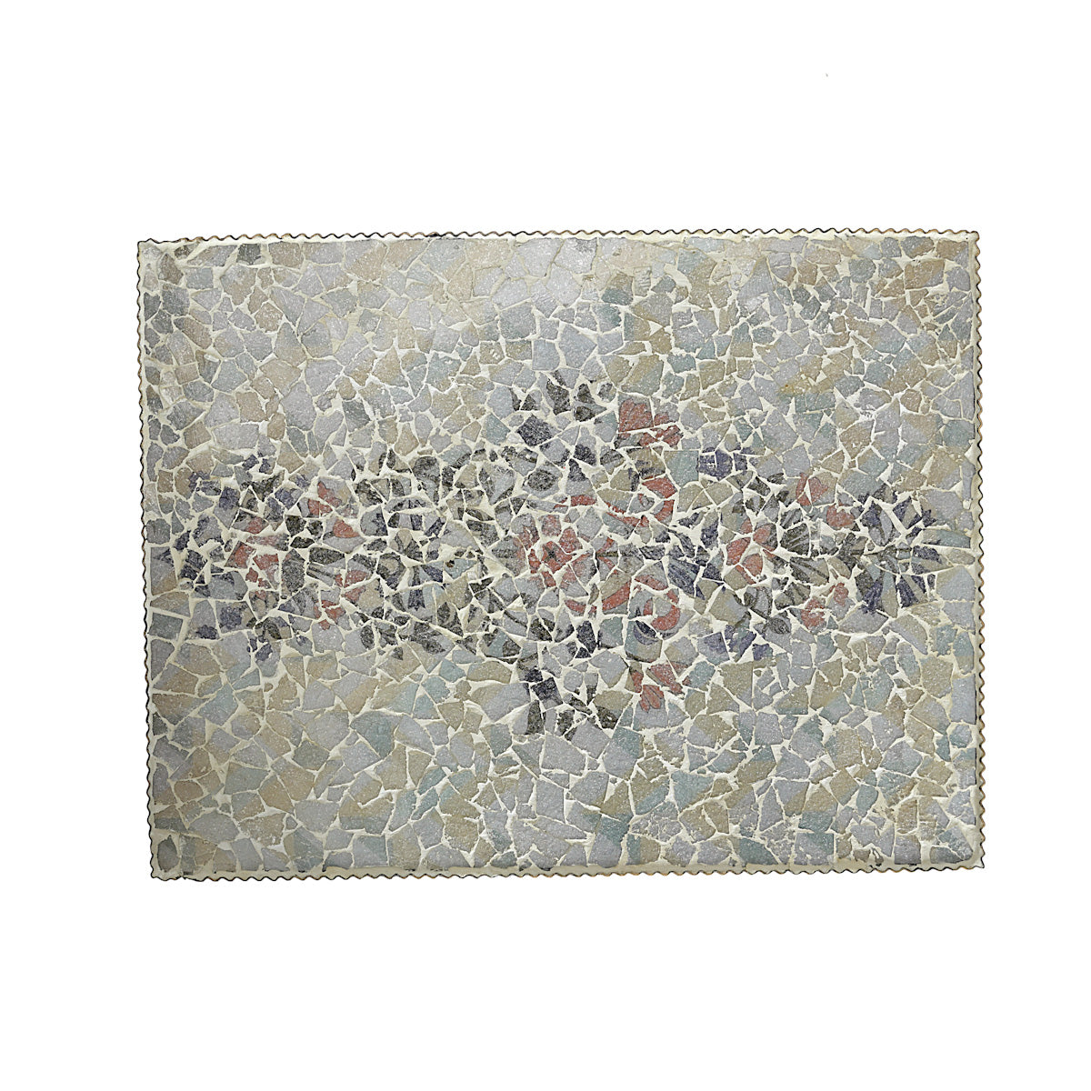 White floral mosaic inlay Rustic C Table tables top