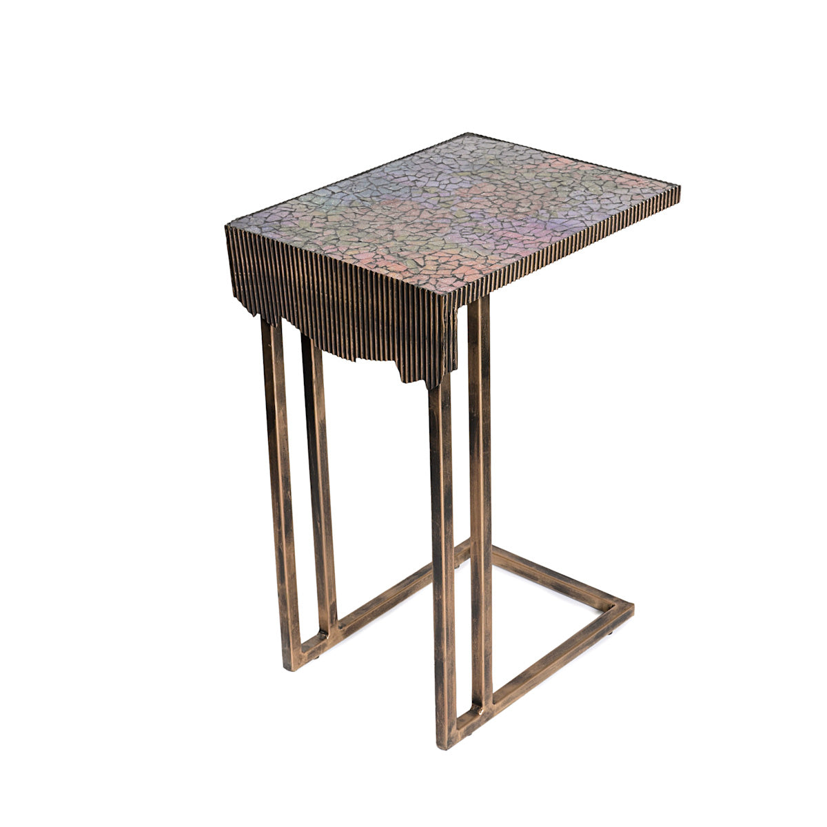 Long Lasting metal in gold gilding Mosaic Eclectic C Table