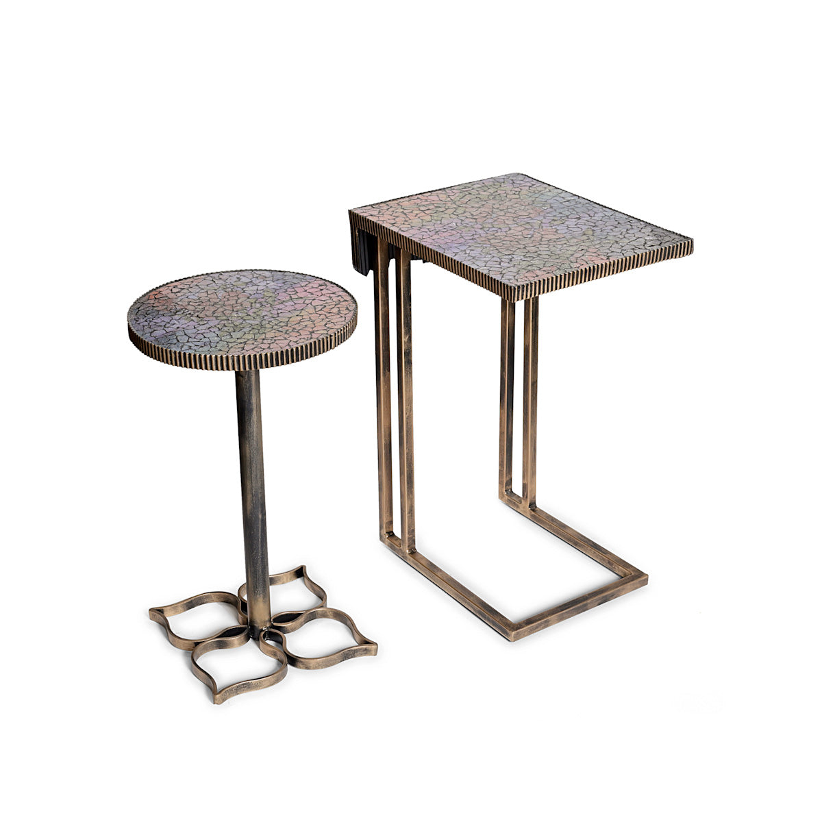 Luxury Mosaic Petal Eclectic Round Coffee table For any room