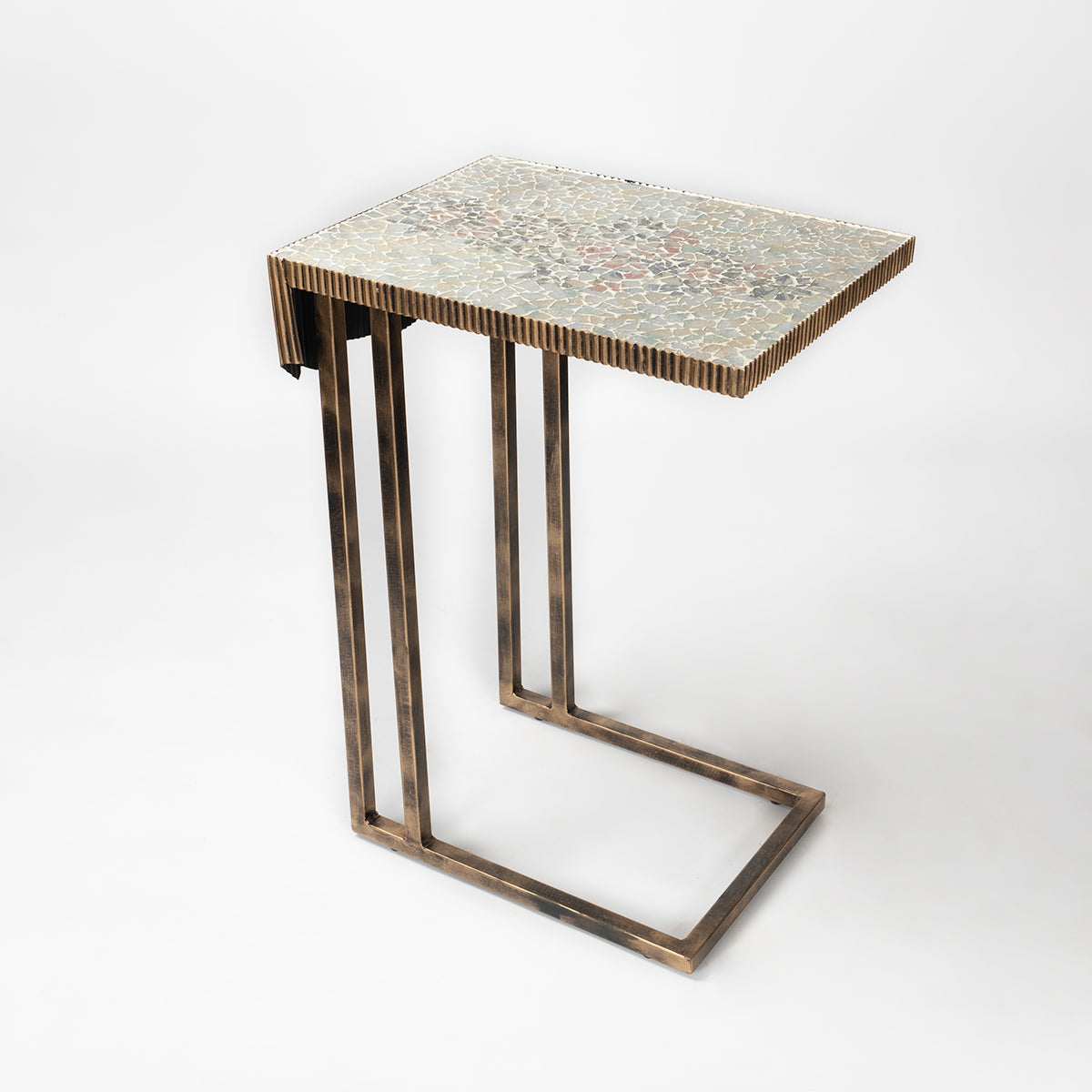 Long Lasting metal in gold Mosaic Rustic C tables for living room