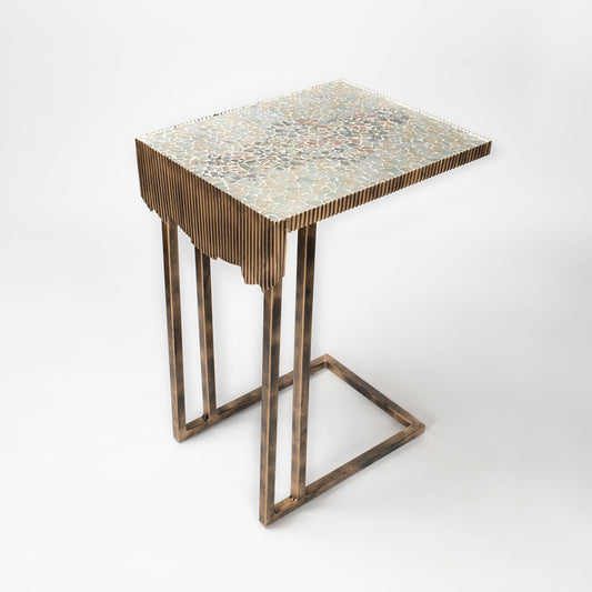 Mosaic Rustic C Table - artychoke