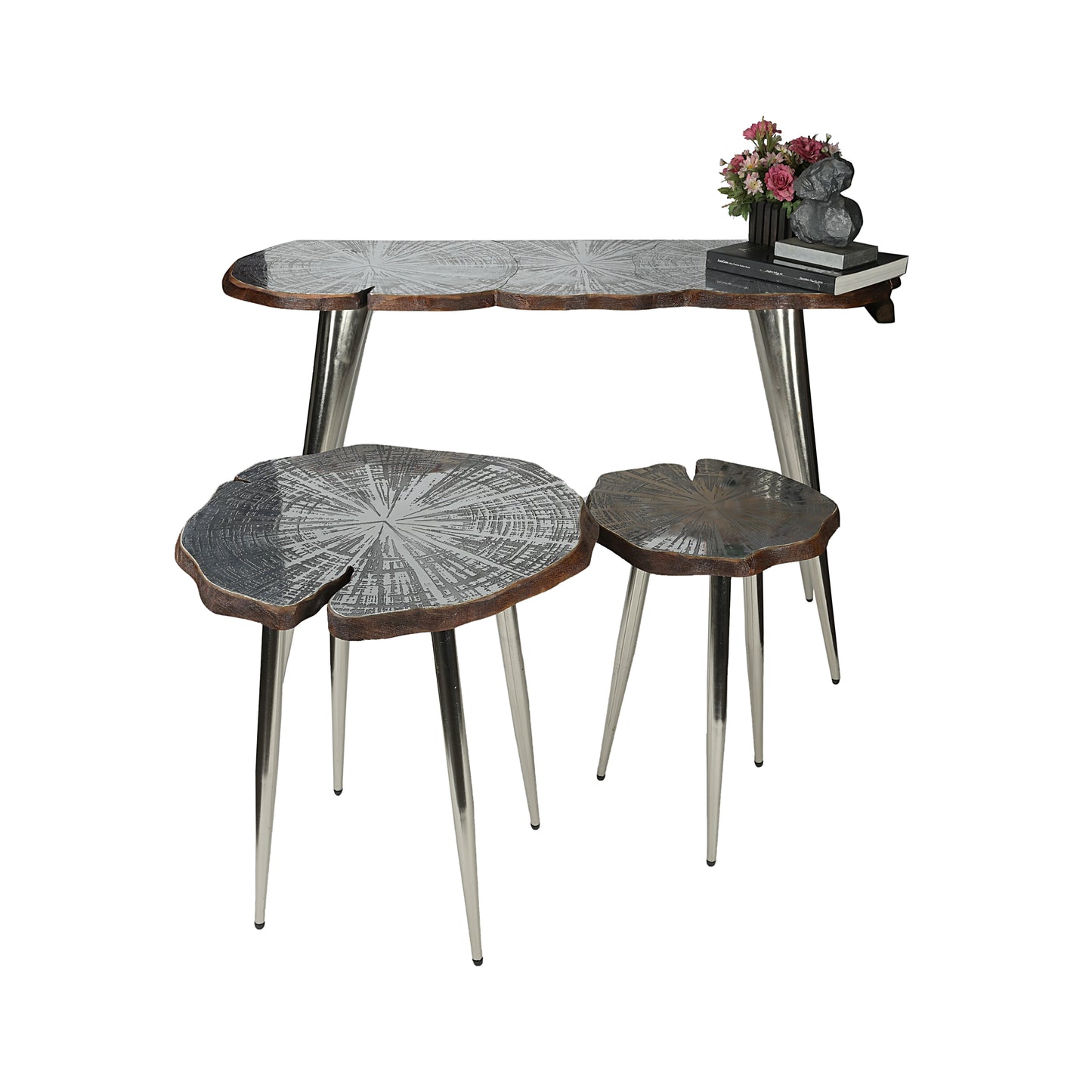Lotus leaf table with modern stool for living room - Artychoke