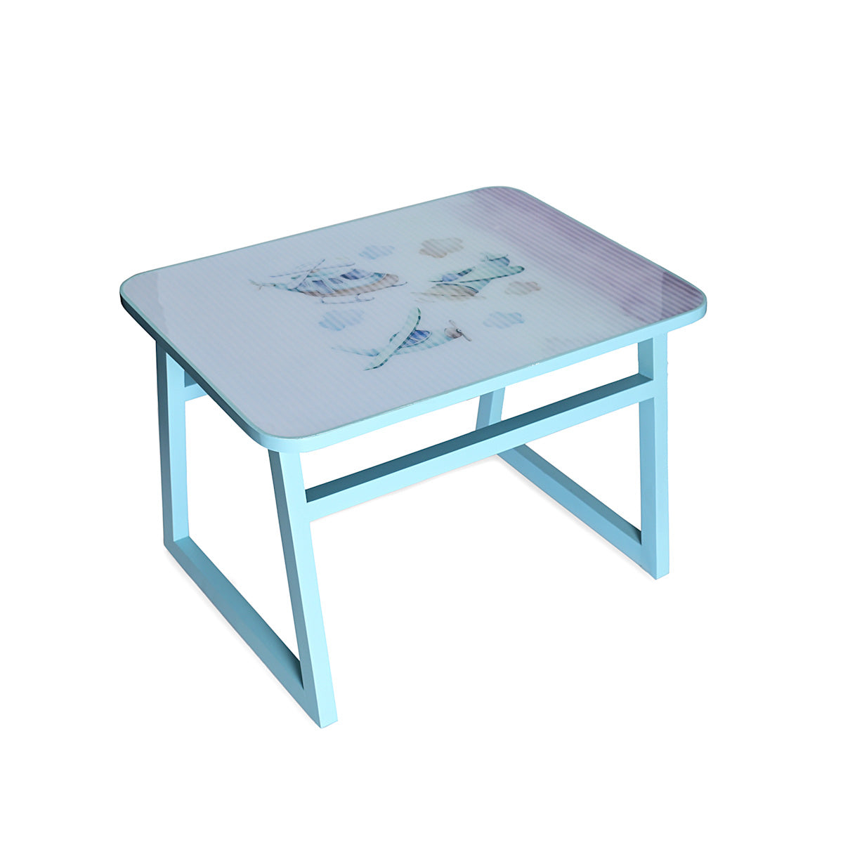 Kids Engine Blue Table Teak Wood Chair