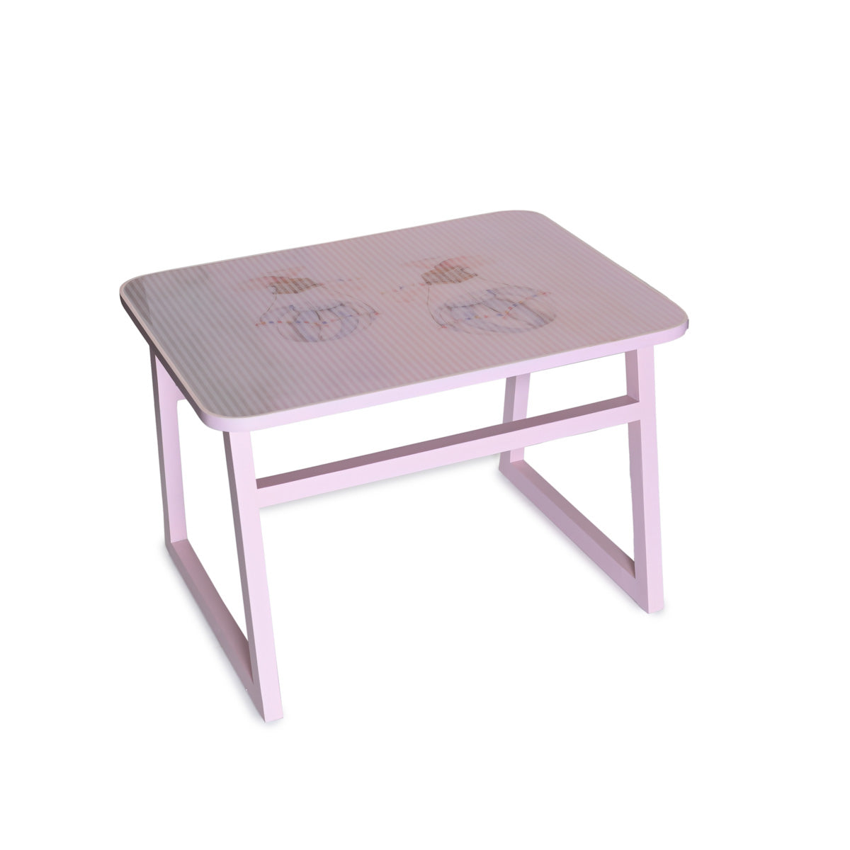 Kids Blip Pink thick wooden frame Table