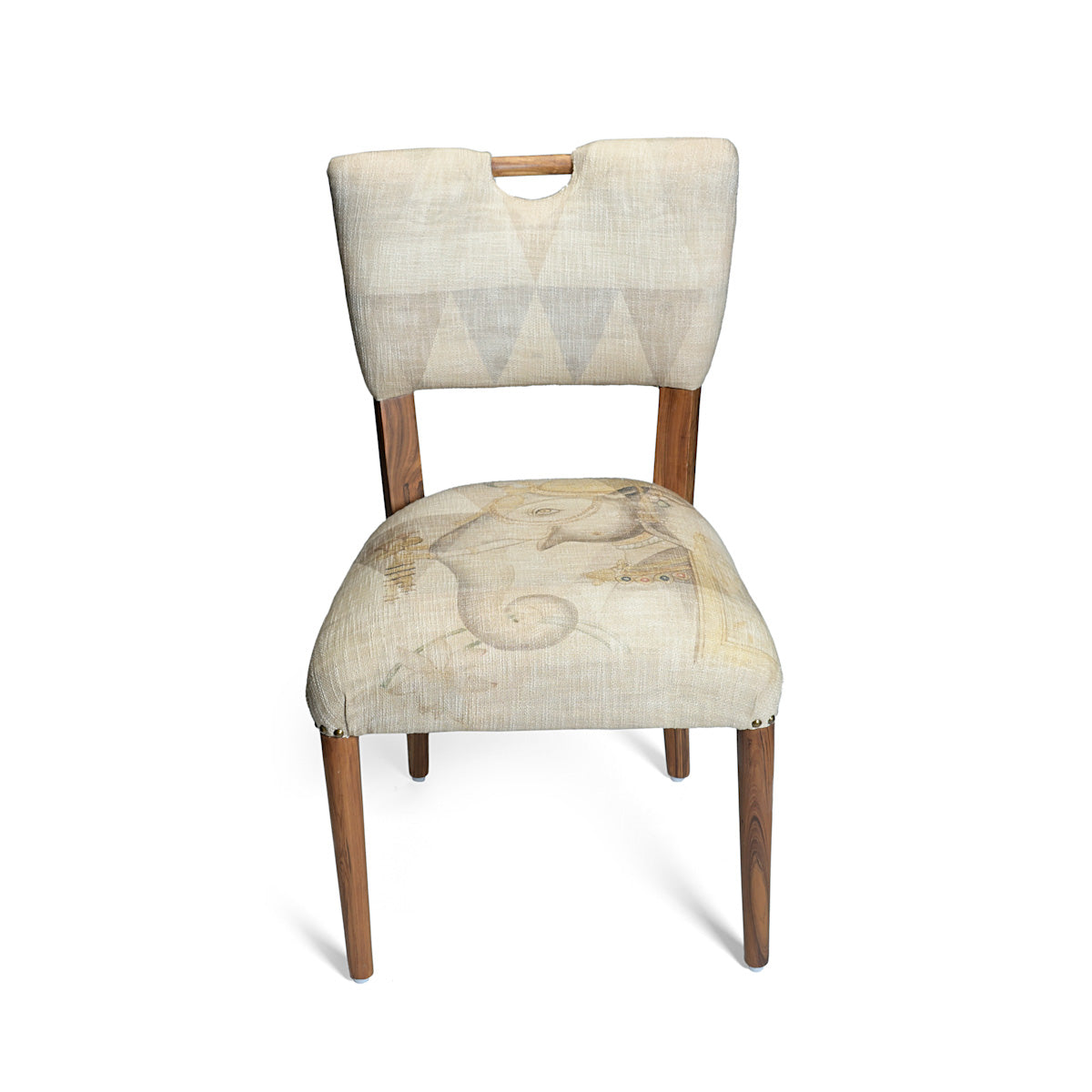 Eli Sepia Dining chair with a majestic elephant