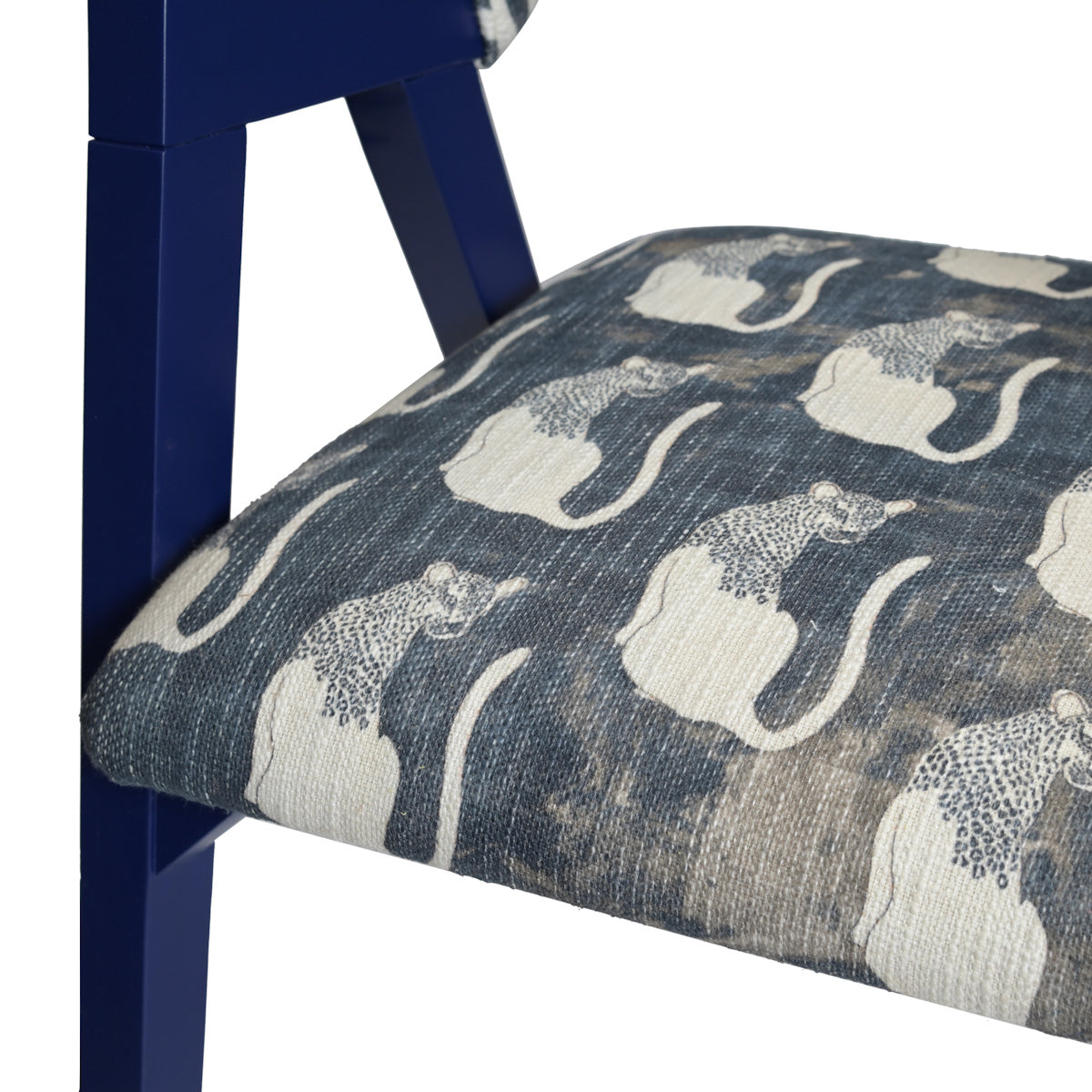 Jaguar artistic seat and Blue wooden legs