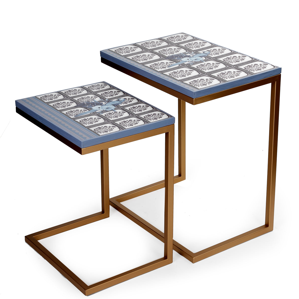Blue and white design C Stack Table Set - Ek Aur Totta