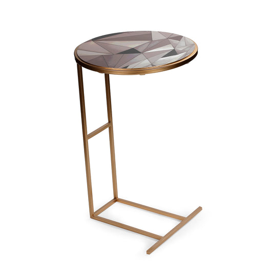 Facet Grey C Shaped Table