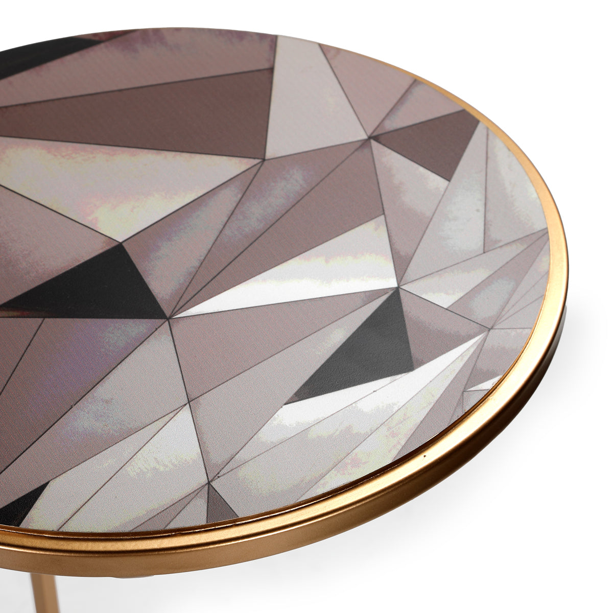 Facet Grey C Shaped Table