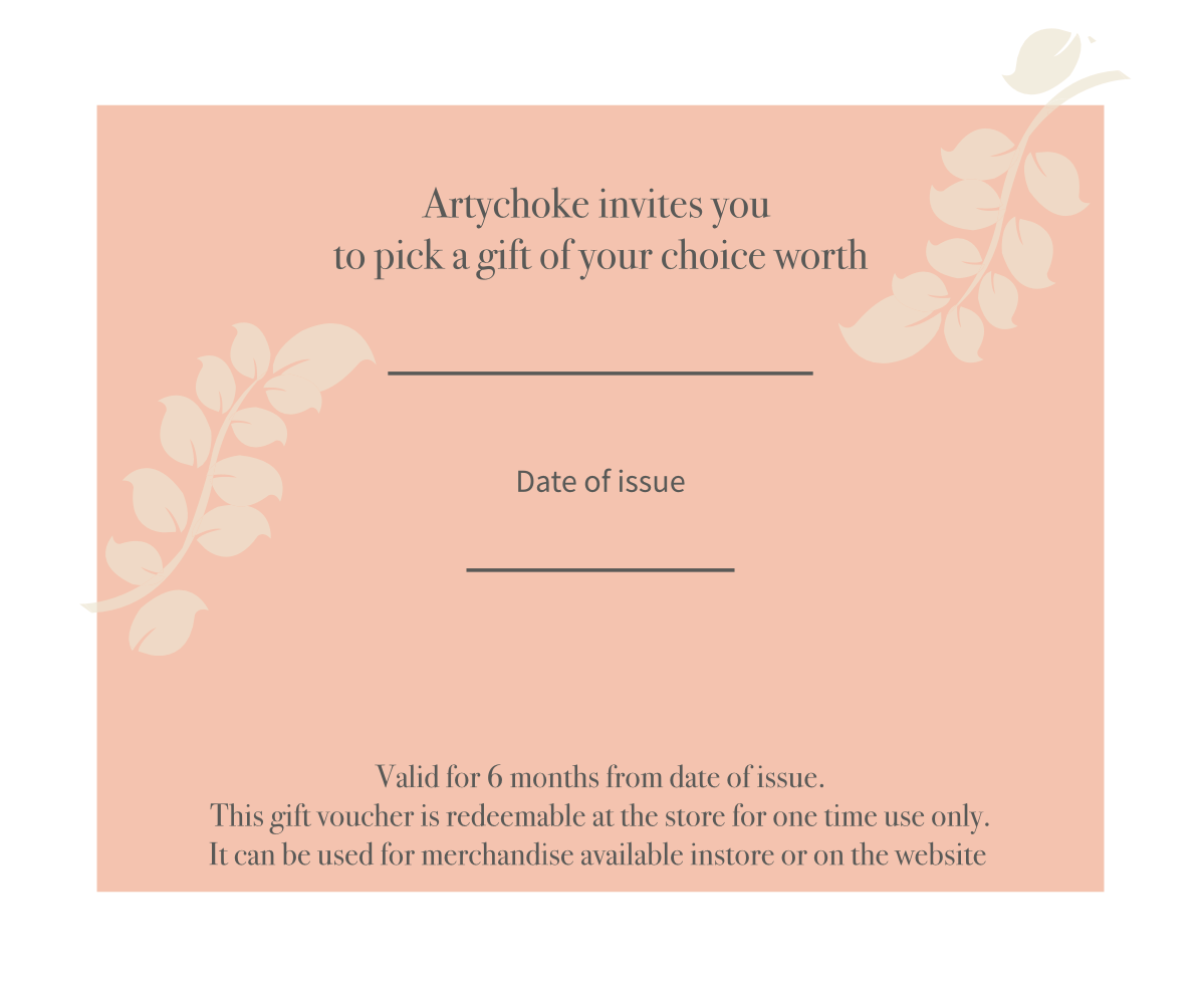 Artychoke Gift Card - Perfect for any occasion