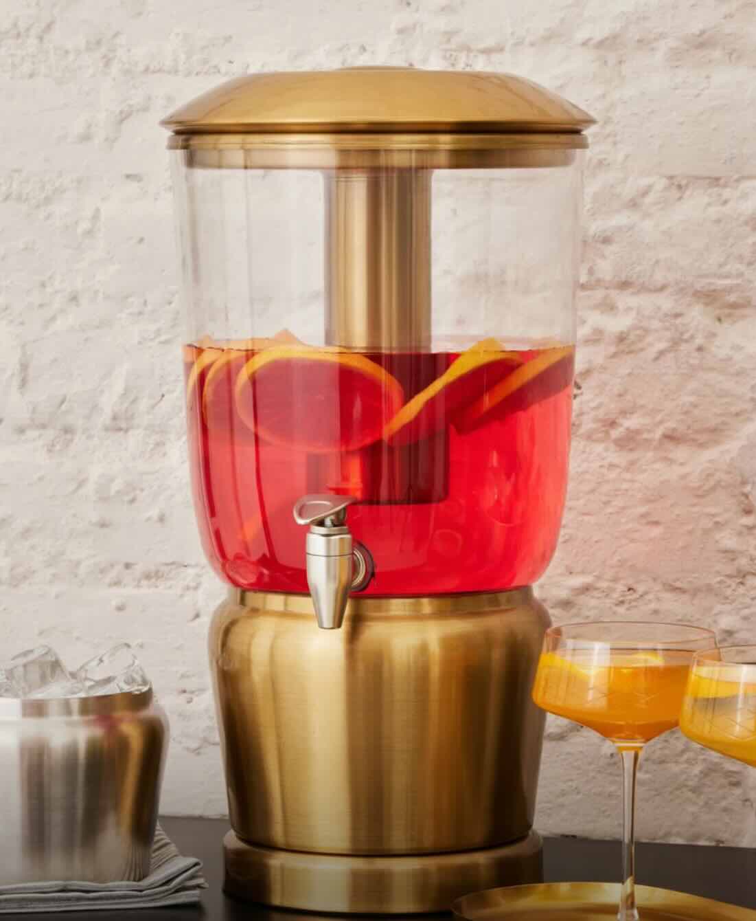 Gilded Gold Luminique dispenser in Vibrant Brass - Artychoke