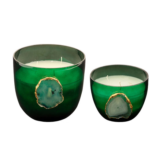 Green Verdant Agate Glow Candles - Artychoke