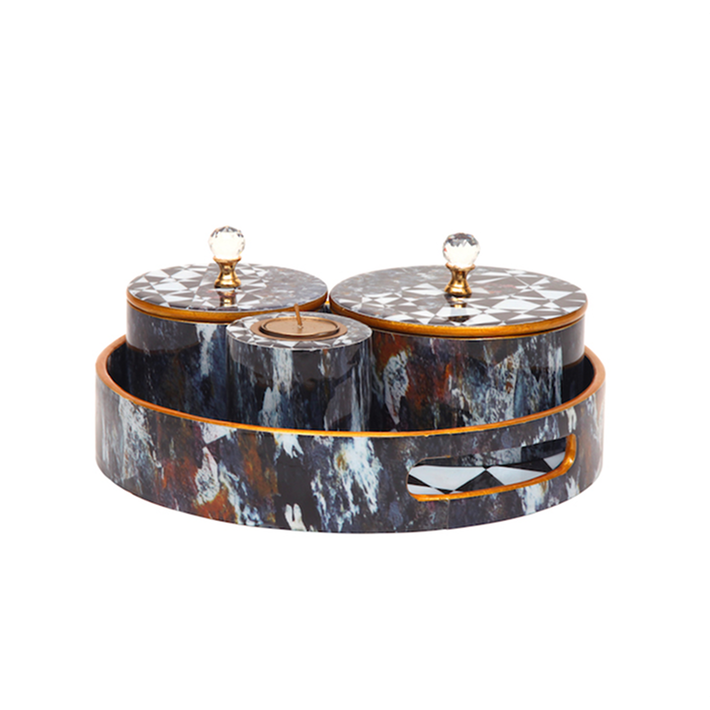 Monochrome Box Set: Includes Tray, 2 boxes & Candle Votive