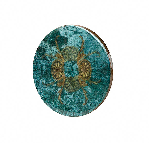 Motif Round Coasters Set in shades of Blue Grey