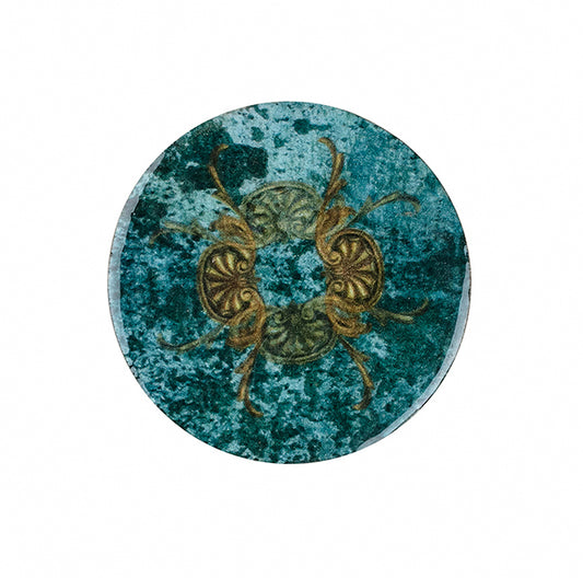 Carved Motif Round Coasters (Set of 4) - Artychoke