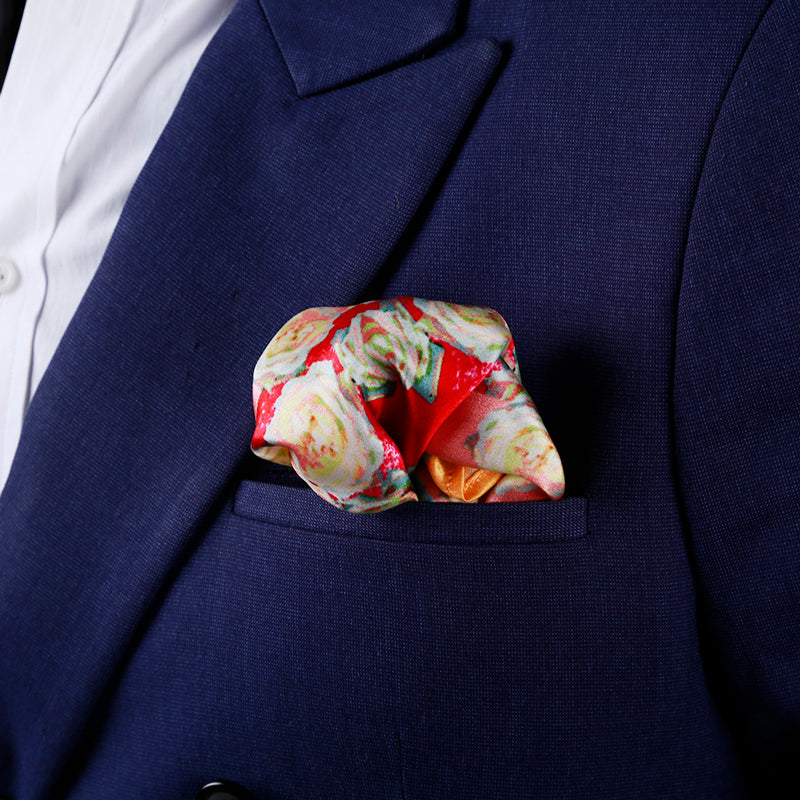 Rose Garden Pink Pocket Square