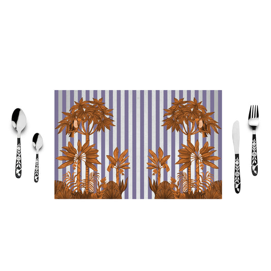 Lavender Tangerine Tropical Forest Table Mats