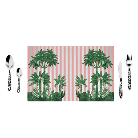 Matcha Blush Tropical Forest Table Mats
