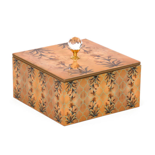 Sepia Motif Square Box