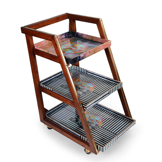 Untamed Tiger Three Tier Trolley