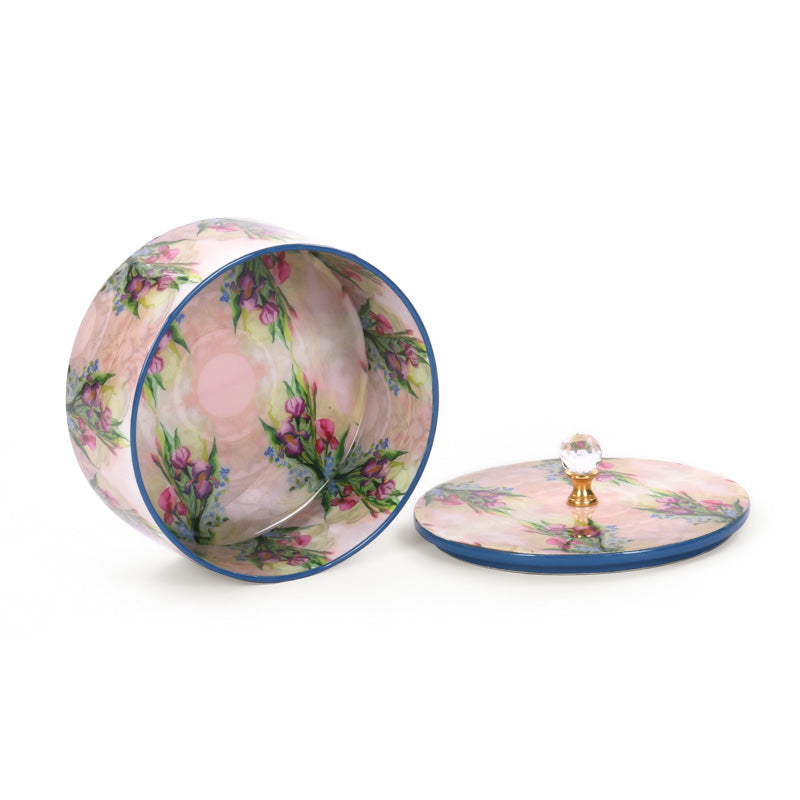 Watercolour Floral Round Box