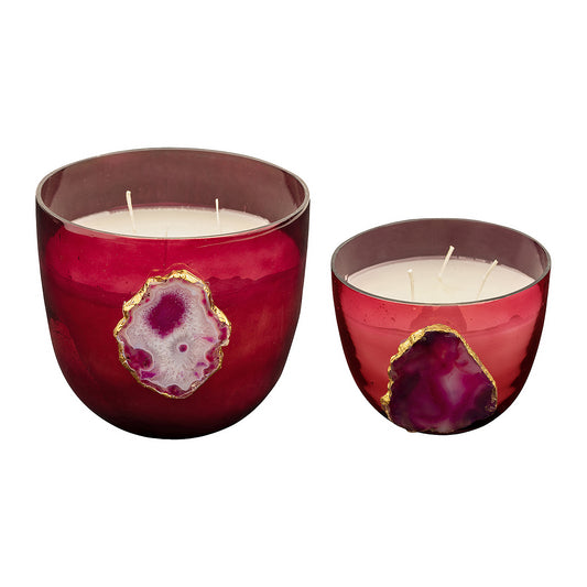 Small & large Sizes Crimson Agate Glow Candle - Artychoke