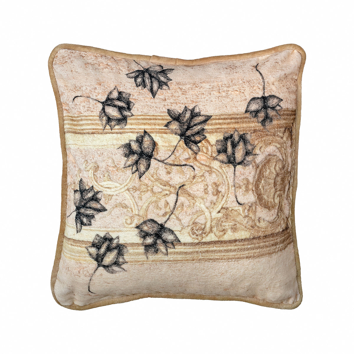Antique Lotus Cushion Cover