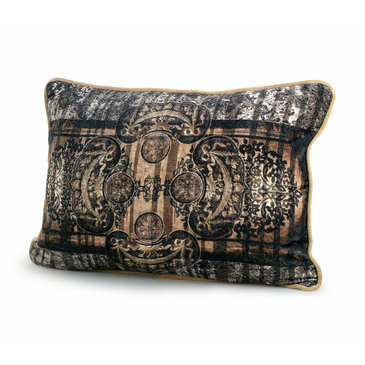 Motif Velvet Rectangle Cushion Cover