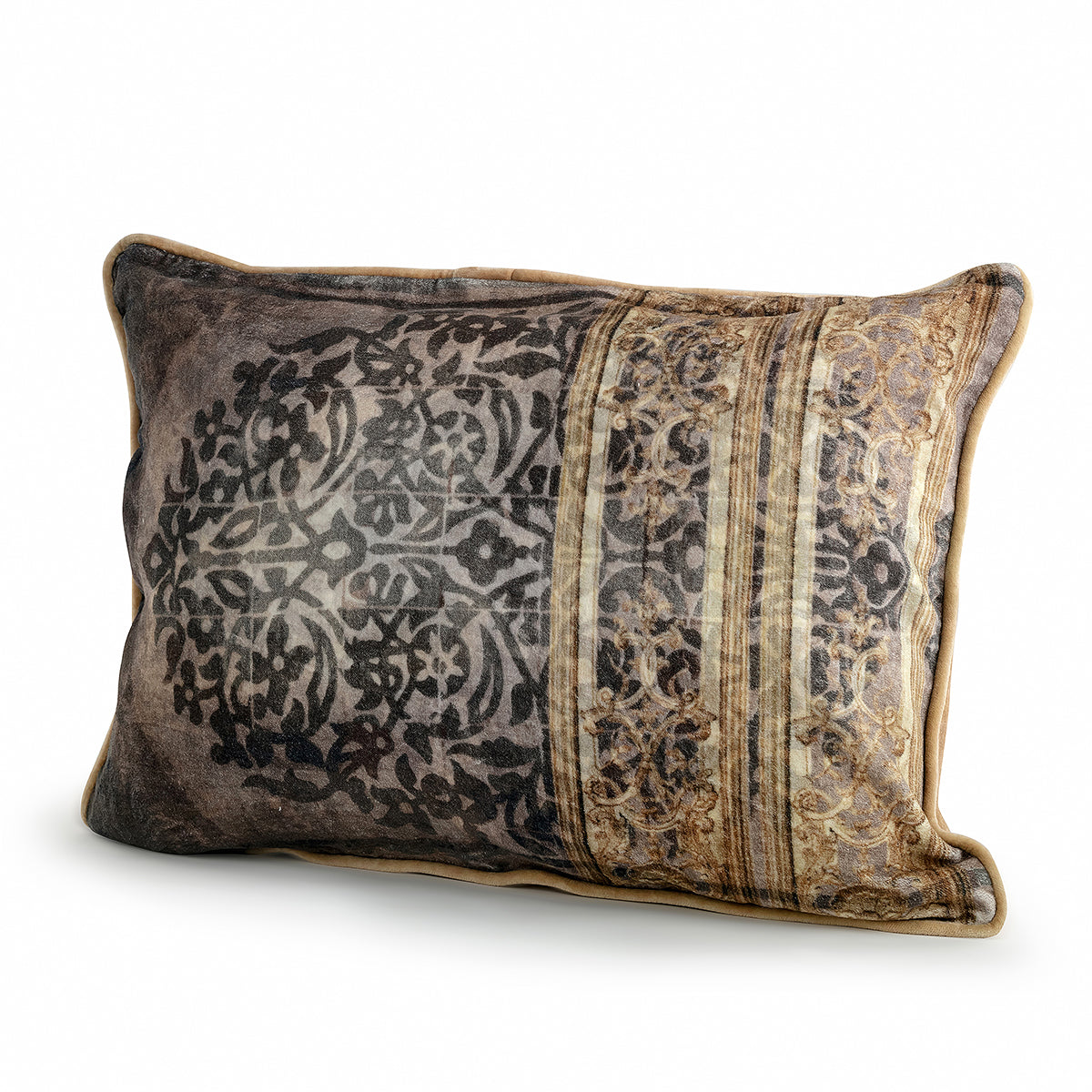 Antique Sheesh Rectangle Velvet cushions cover for bedroom