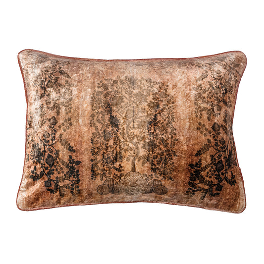 Tree Of Life Rectangle Velvet Cushion Cover - Artychoke