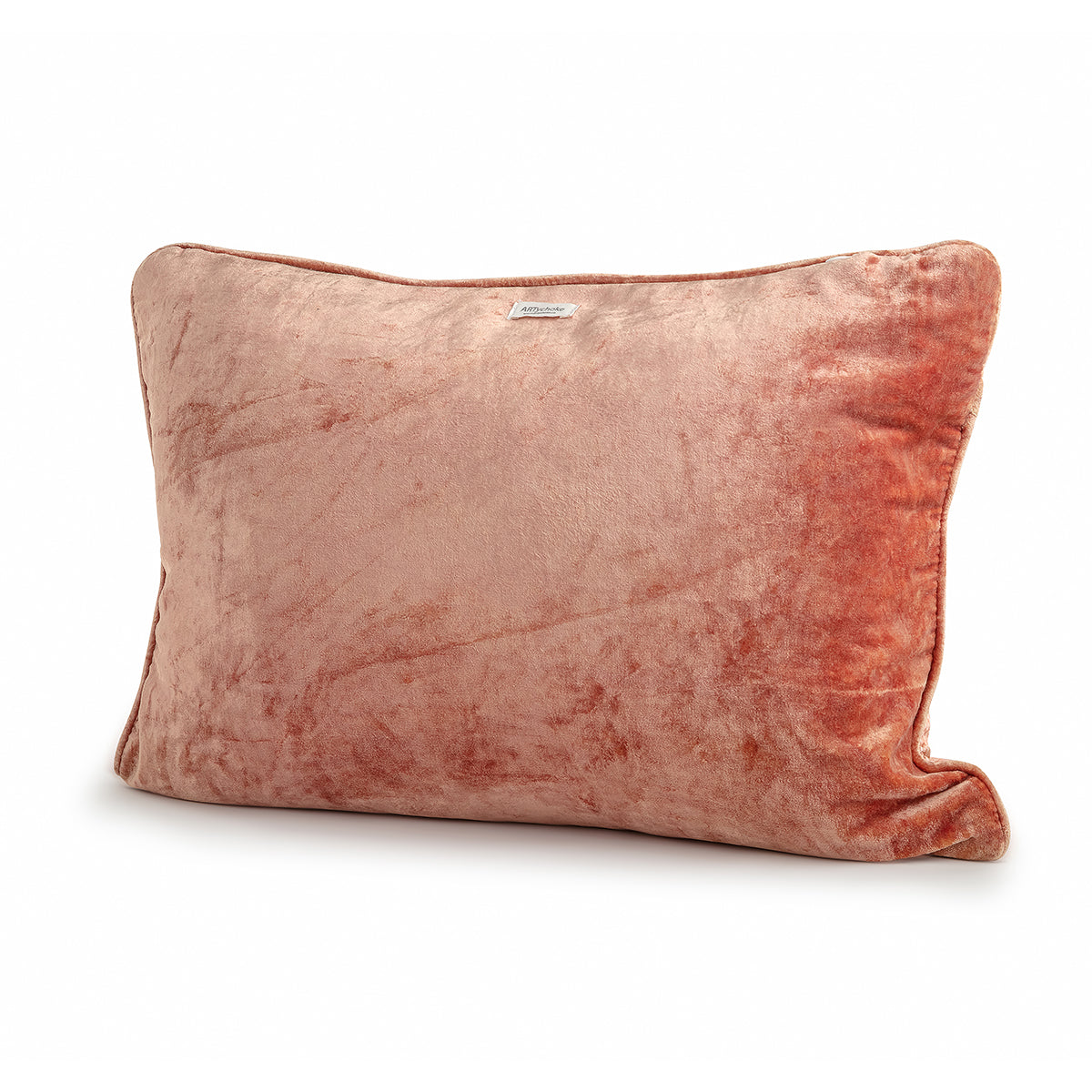 Gold Pink Velvet Rectangle Cushion Cover