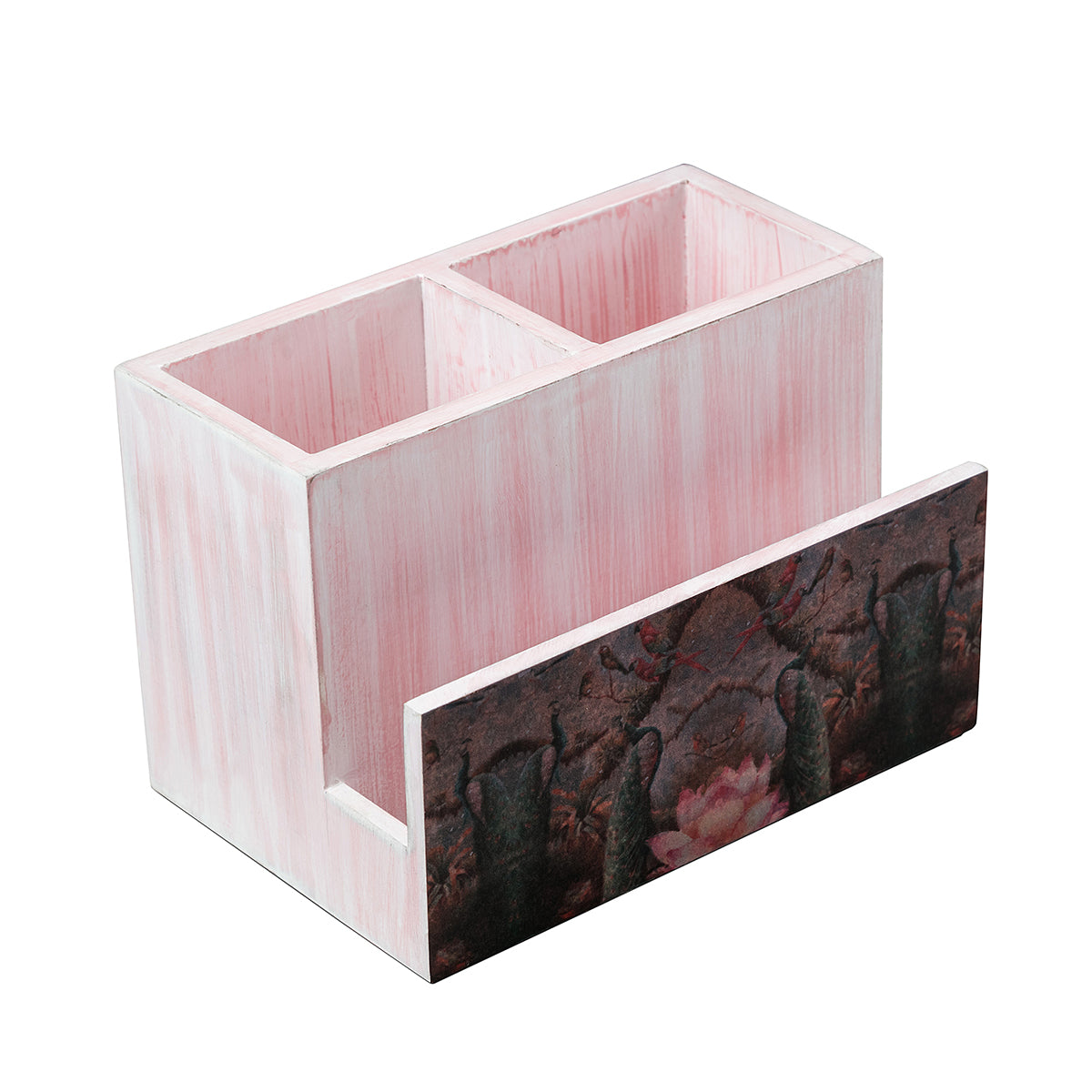 Peacock White Groovy Napkin Holder Section