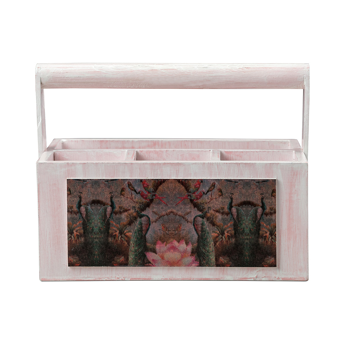 Peacock White Multi Utility Napkin Holder Section