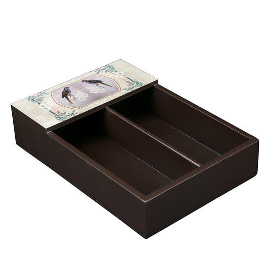 Parrot Boota Cutlery & Napkin Holder Set - Artychoke