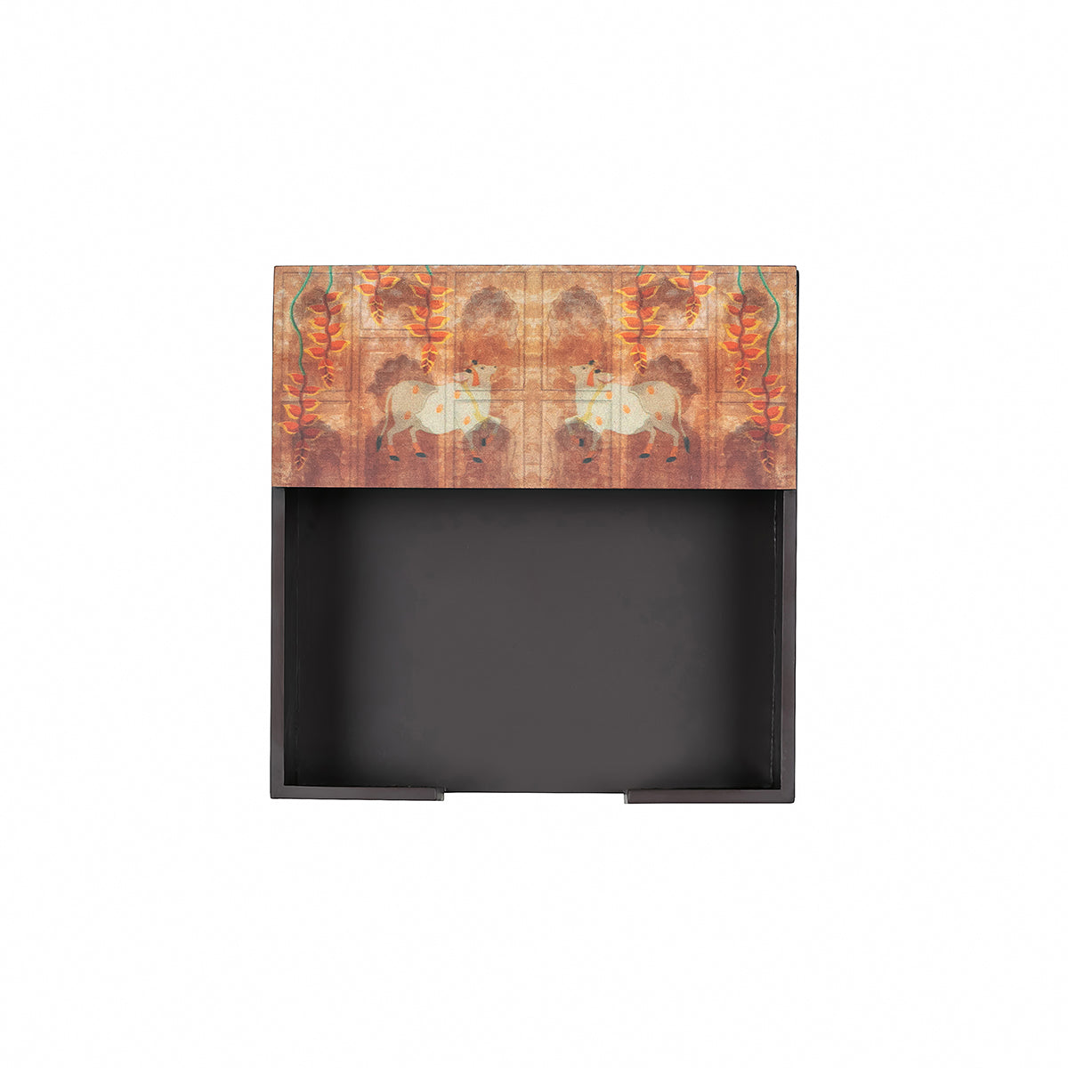 Nandi Handcrafted Orange Cutlery & Napkin Holder Set