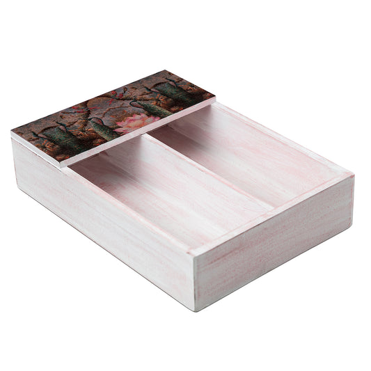 Peacock White Cutlery & Napkin Holder Set - Artychoke