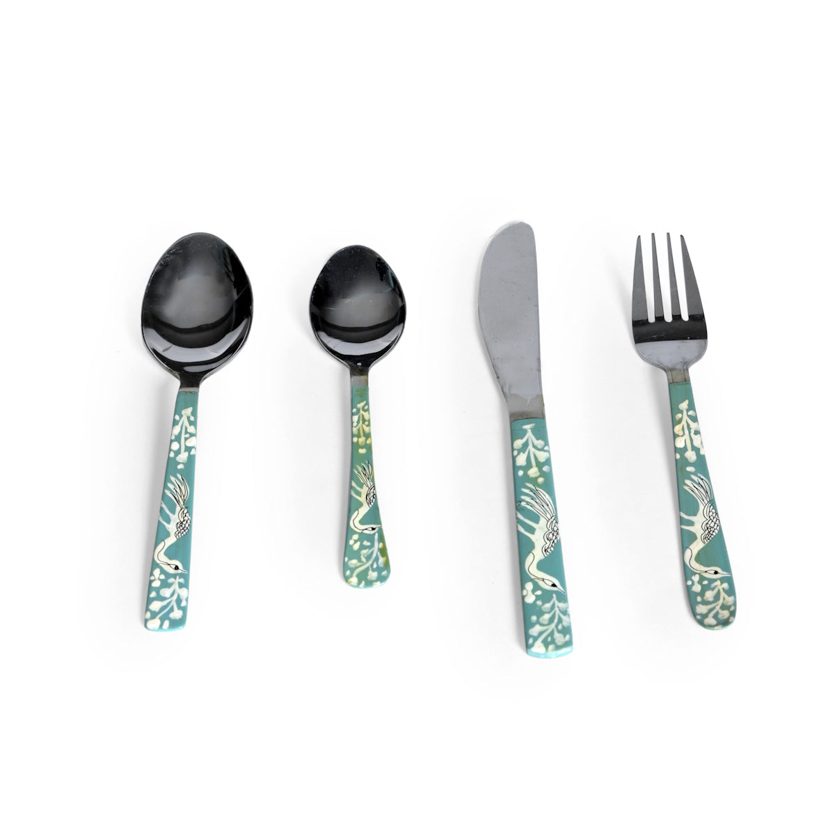 Blue Flamingo Cutlery Set