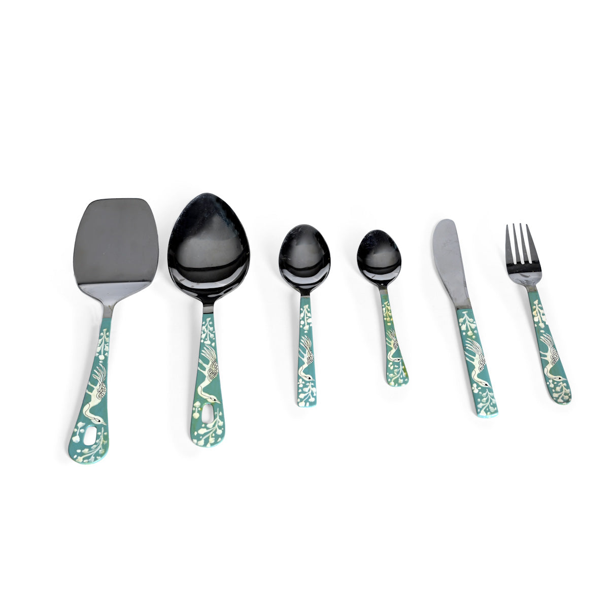 Blue Flamingo Cutlery Set