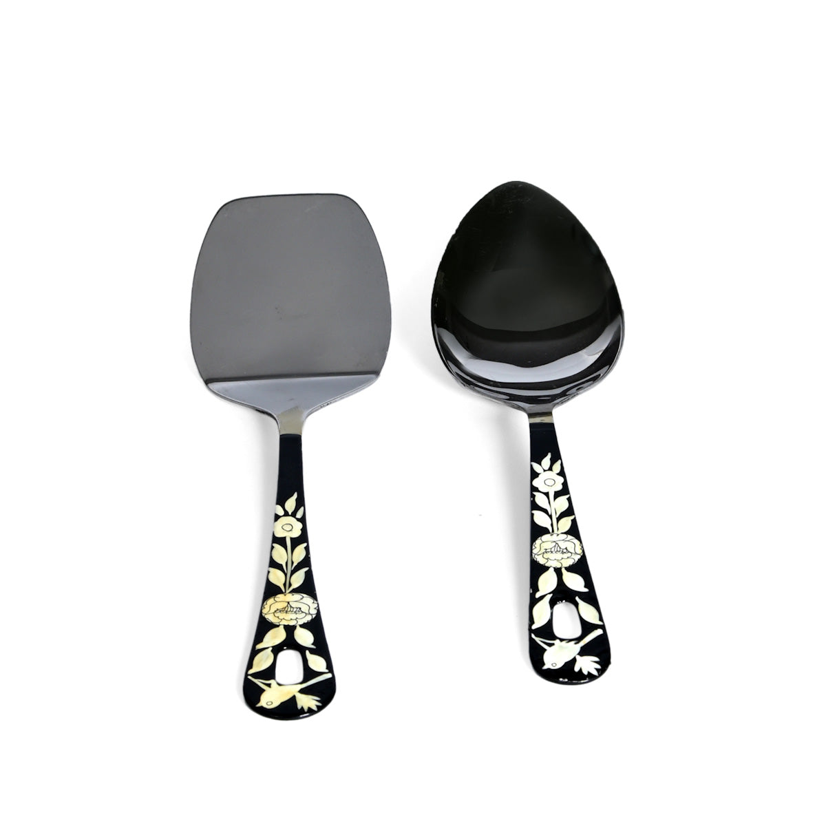 Black Bird Serving Spoon Set - Artychoke