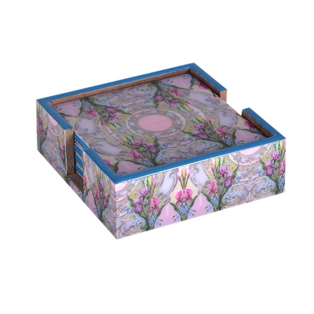 Pink Watercolor Square Coasters