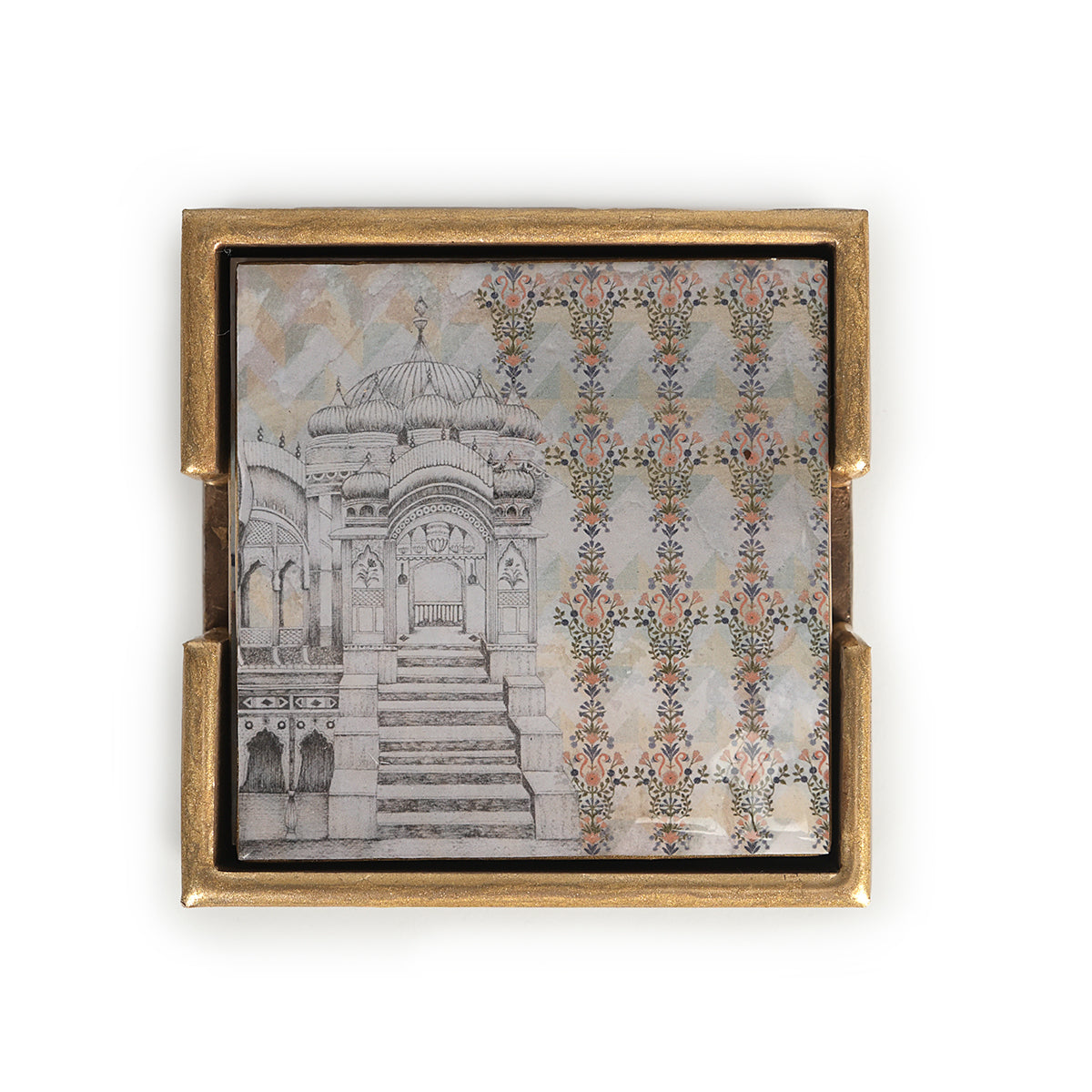 Perfect Gift Haveli Rustic Pistachio Square Coasters