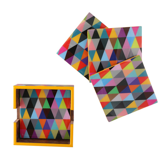 Triad Square Coasters (Set of 4) - Artychoke