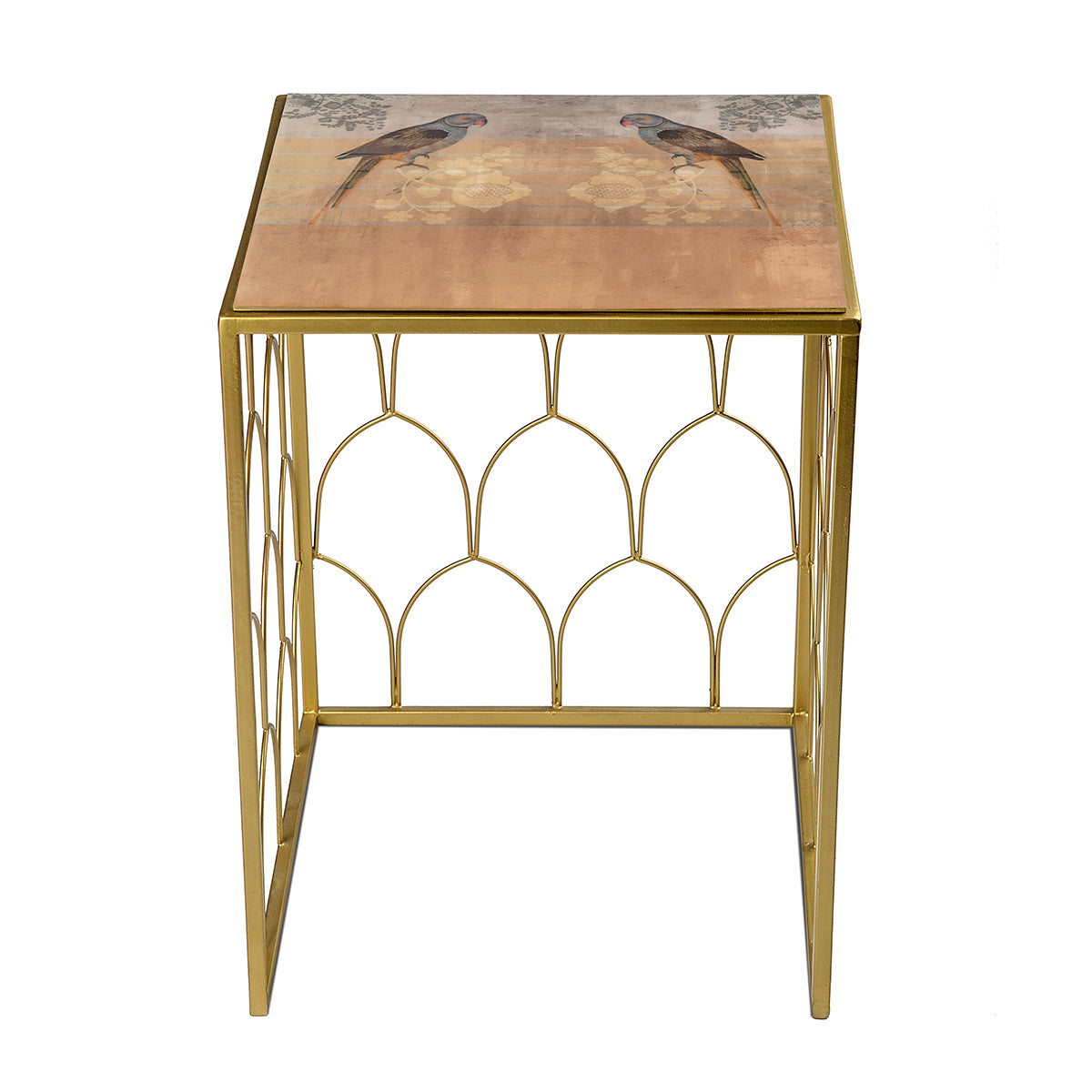 Parrot Metal Jaali Table