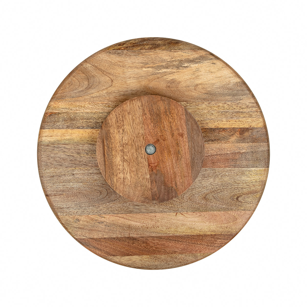 Back Side Antique Lotus Lazy Susan Wooden Turntable