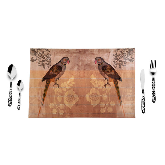 Parrot Gold Table Mats - Artychoke